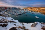 Ilulissat Harbor at Sunset, West Greenland