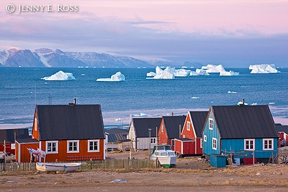 Sunrise in Qaanaaq (Thule)