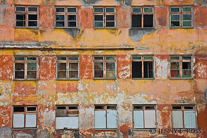 Detail of an abandoned building, Provideniya