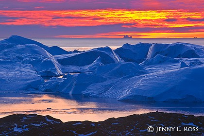 Sunset at Isfjeldbanken