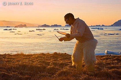 Traditional Inuit drum dance, Qaanaaq, Northwest Greenland